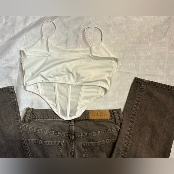 PacSun Dark Brown Wide Leg Jeans - Picture 3 of 6